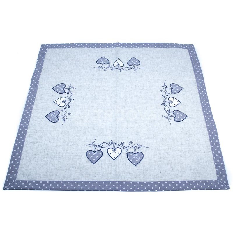 Ubrus DOTTED HEART 85*85 cm